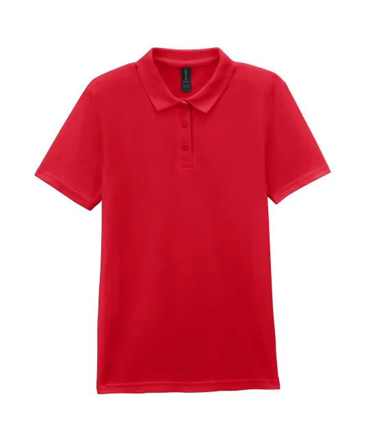 GI64800L - Damespolo Softstyle Dubbele piqué Red