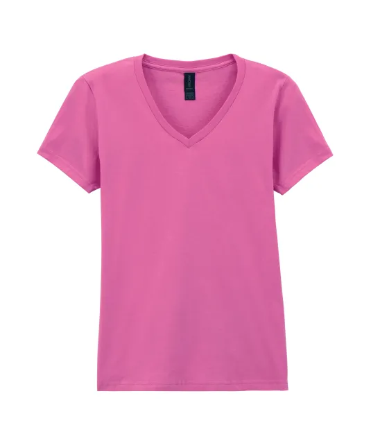 GI64V00L - Softstyle® Fitted Ladies' V-neck T-shirt Azalea