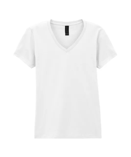 GI64V00L - Softstyle® Fitted Ladies' V-neck T-shirt White