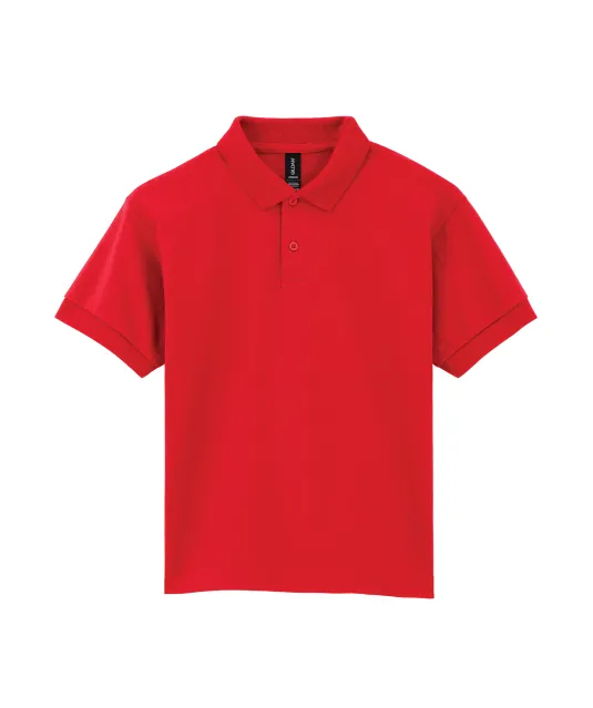 GI8800B - Dryblend Classic Fit Kinder Jersey Polo Red