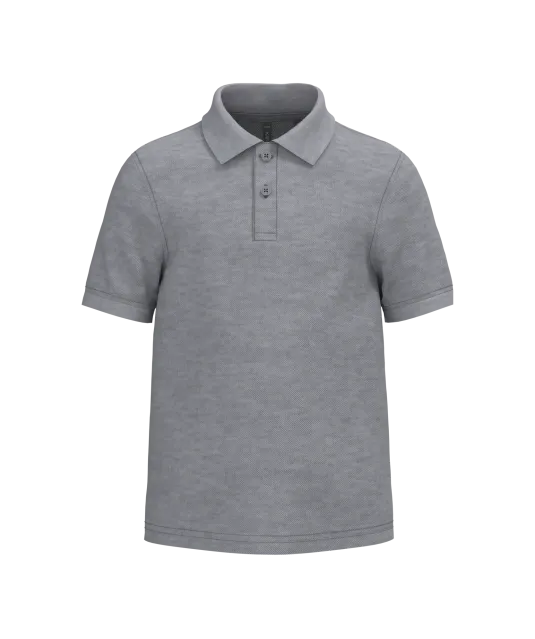 K268 - Kinderpolo met korte mouwen Oxford Grey