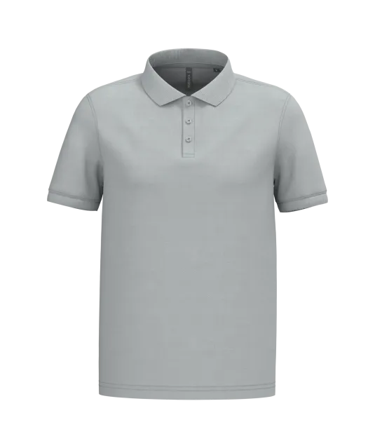 K254 - Piqué-herenpolo korte mouwen Snow Grey