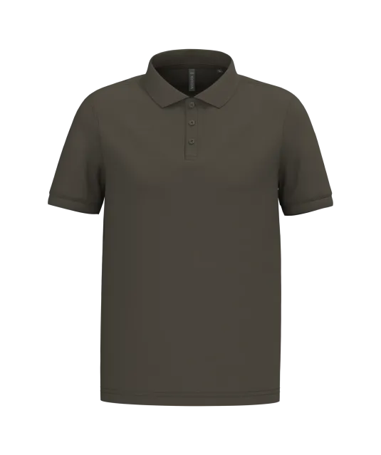 K254 - Piqué-herenpolo korte mouwen Dark Khaki