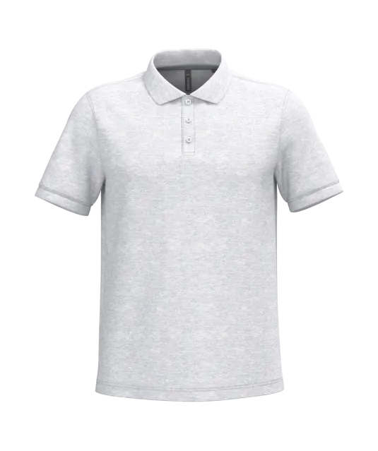 K241 - Piquépolo korte mouwen heren Ash Heather