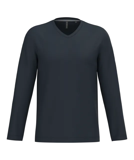 K358 - T-shirt V-hals lange mouwen Navy
