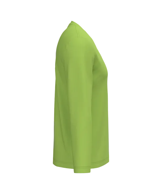 K358 - T-shirt V-hals lange mouwen Lime