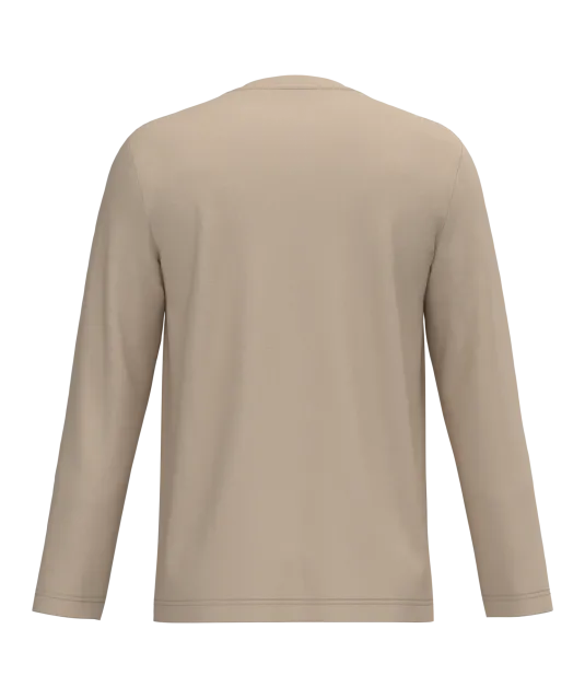 K358 - T-shirt V-hals lange mouwen Light Sand