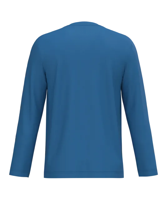 K358 - T-shirt V-hals lange mouwen Light Royal Blue