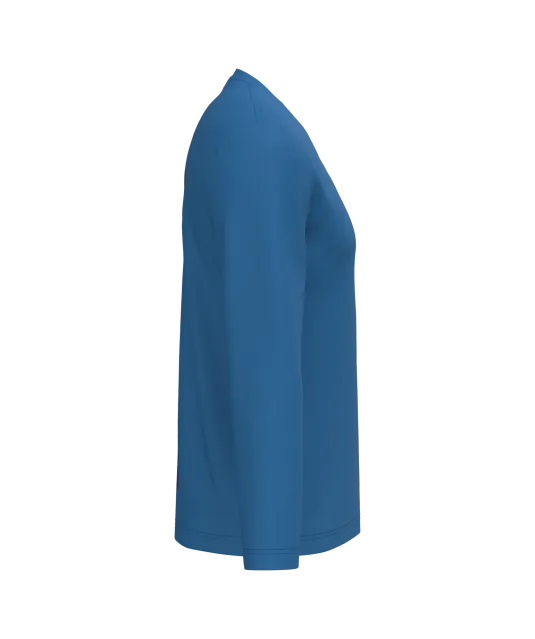 K358 - T-shirt V-hals lange mouwen Light Royal Blue