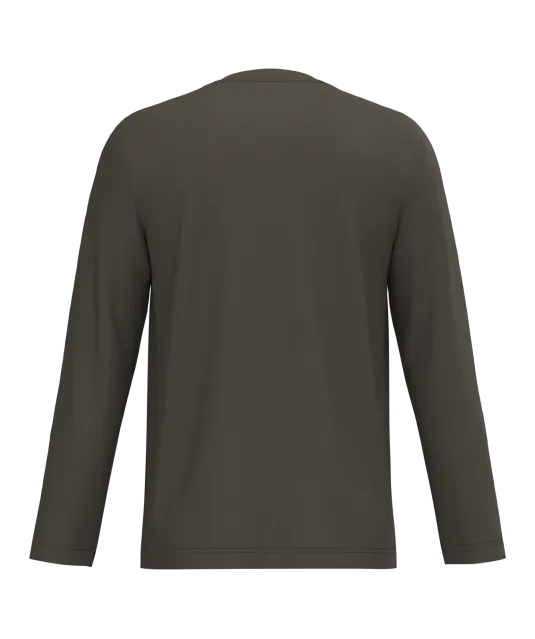 K358 - T-shirt V-hals lange mouwen Dark Khaki