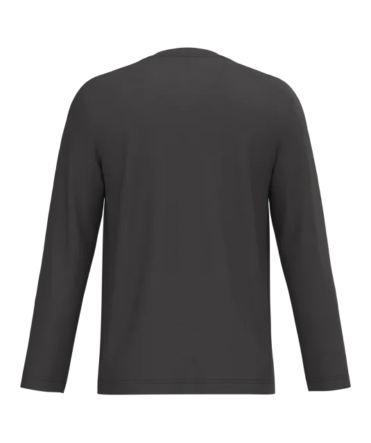 K358 - T-shirt V-hals lange mouwen Dark Grey