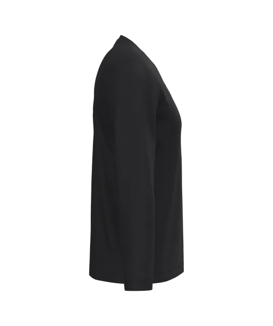 K358 - T-shirt V-hals lange mouwen Black