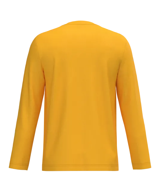 K358 - T-shirt V-hals lange mouwen Yellow
