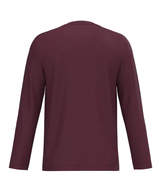 K358 - T-shirt V-hals lange mouwen Wine