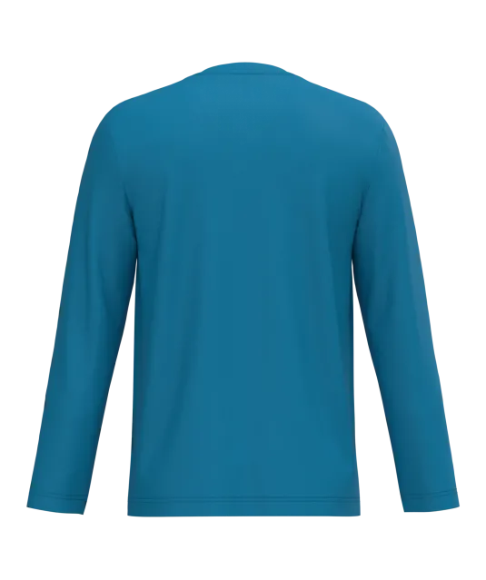 K358 - T-shirt V-hals lange mouwen Tropical Blue