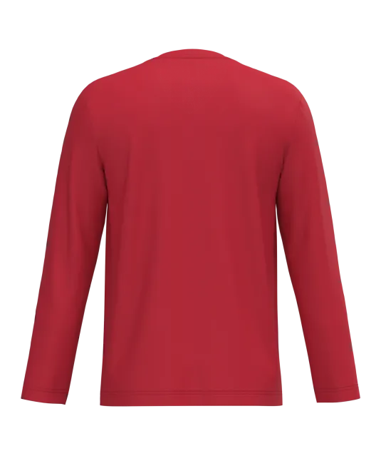 K358 - T-shirt V-hals lange mouwen Red