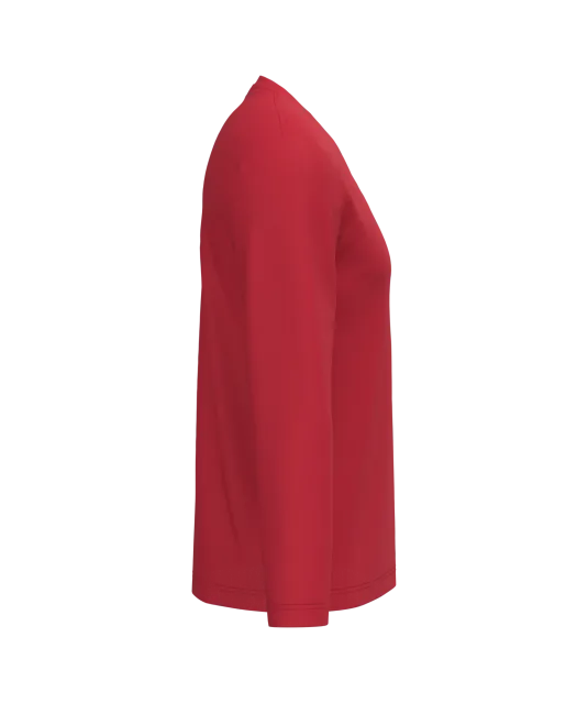 K358 - T-shirt V-hals lange mouwen Red