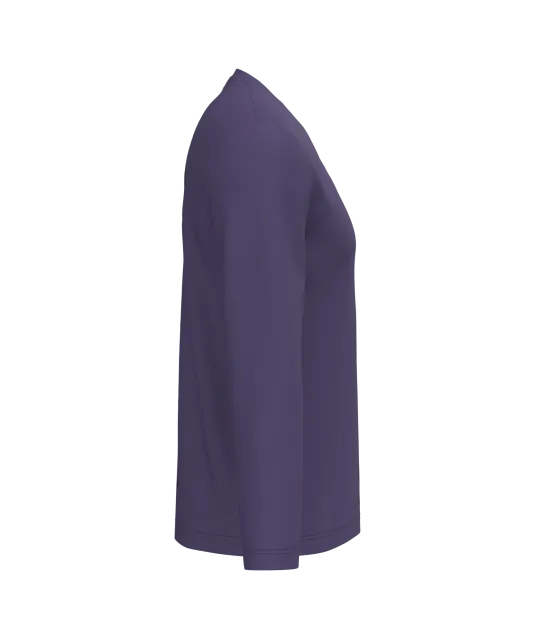 K358 - T-shirt V-hals lange mouwen Purple