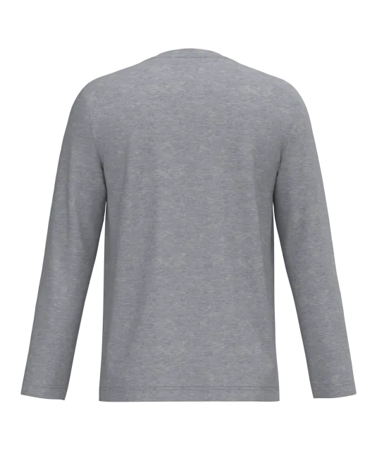 K358 - T-shirt V-hals lange mouwen Oxford Grey