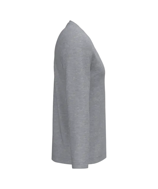 K358 - T-shirt V-hals lange mouwen Oxford Grey