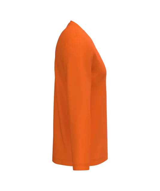 K358 - T-shirt V-hals lange mouwen Orange