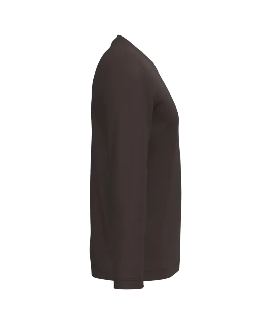 K359 - T-shirt ronde hals lange mouwen Chocolate