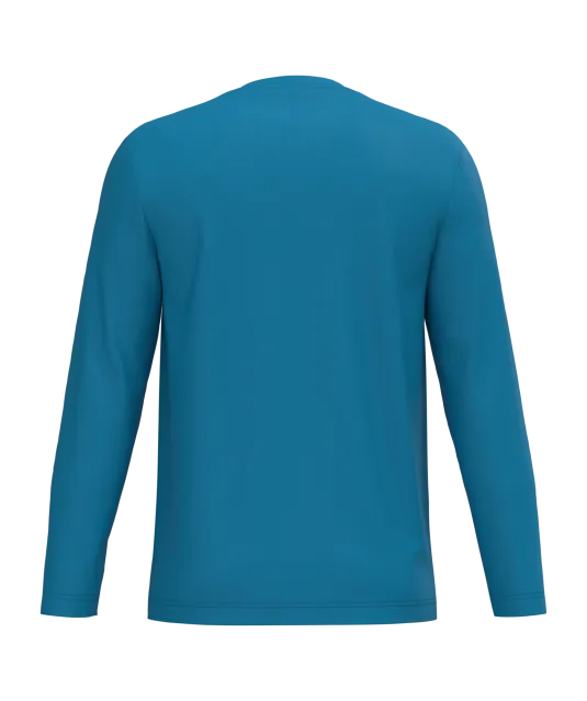 K359 - T-shirt ronde hals lange mouwen Tropical Blue