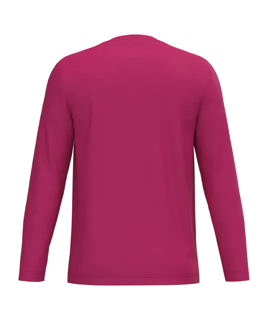 K359 - T-shirt ronde hals lange mouwen Fuchsia