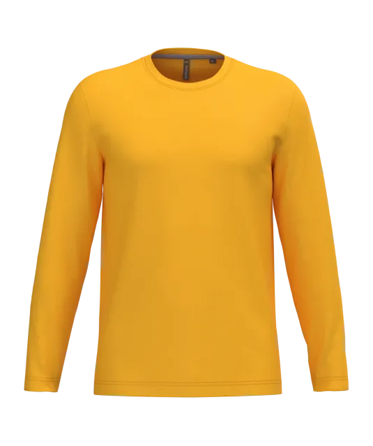 K359 - T-shirt ronde hals lange mouwen Yellow