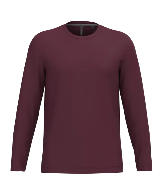 K359 - T-shirt ronde hals lange mouwen Wine