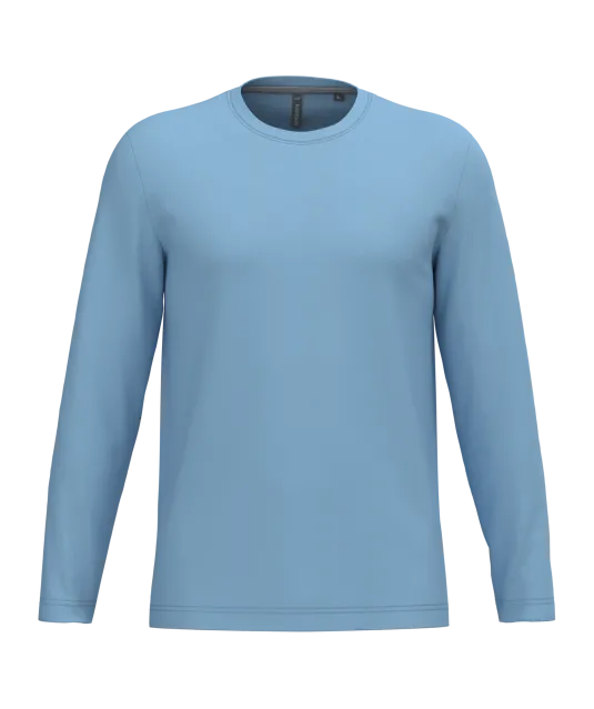 K359 - T-shirt ronde hals lange mouwen Sky Blue