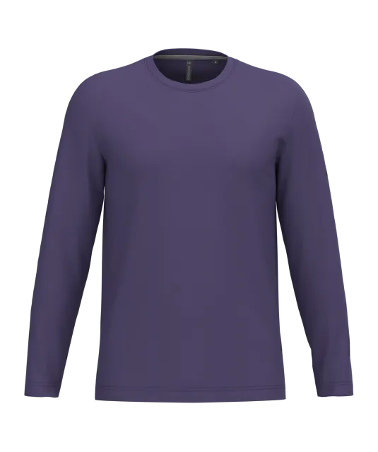K359 - T-shirt ronde hals lange mouwen Purple