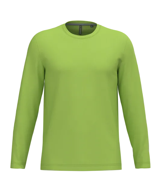 K359 - T-shirt ronde hals lange mouwen Lime