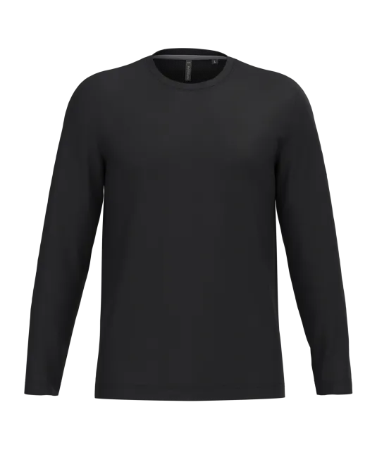 K359 - T-shirt ronde hals lange mouwen Black