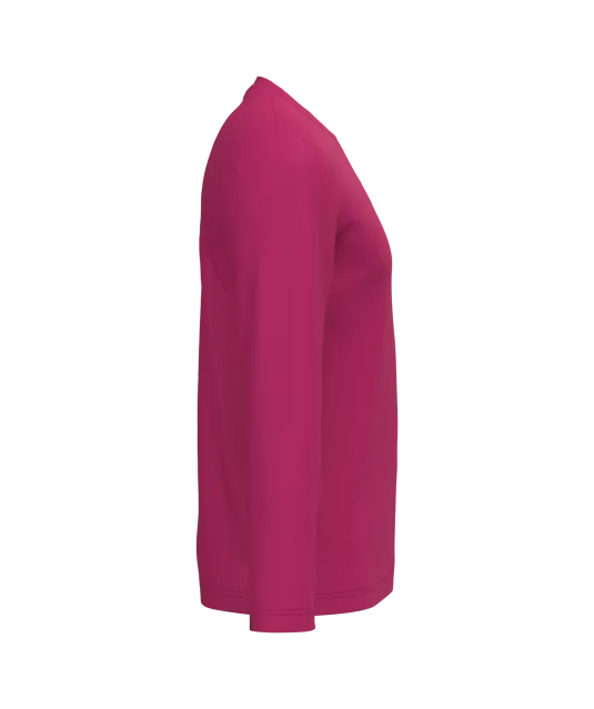 K359 - T-shirt ronde hals lange mouwen Fuchsia