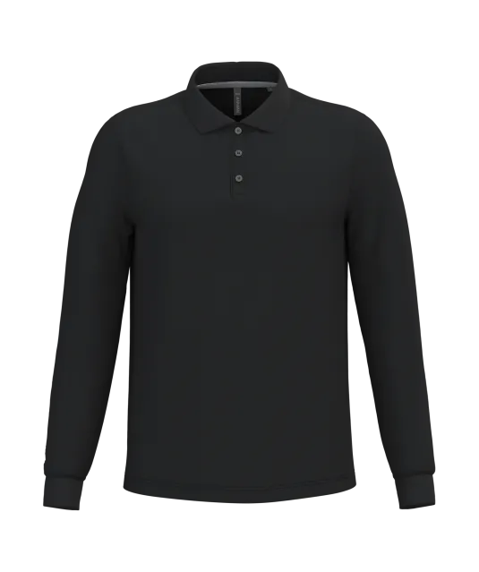 K243 - Polo lange mouwen Black