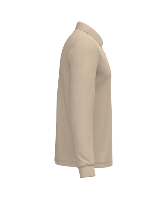 K243 - Polo lange mouwen Light Sand