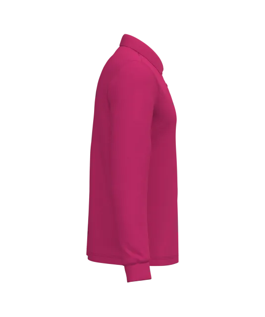 K243 - Polo lange mouwen Fuchsia
