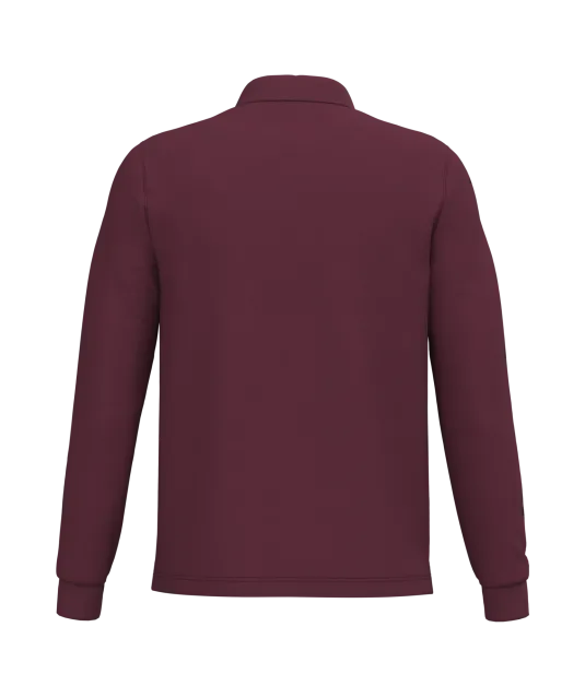 K243 - Polo lange mouwen Wine