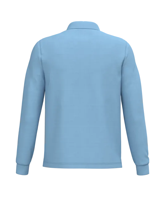 K243 - Polo lange mouwen Sky Blue