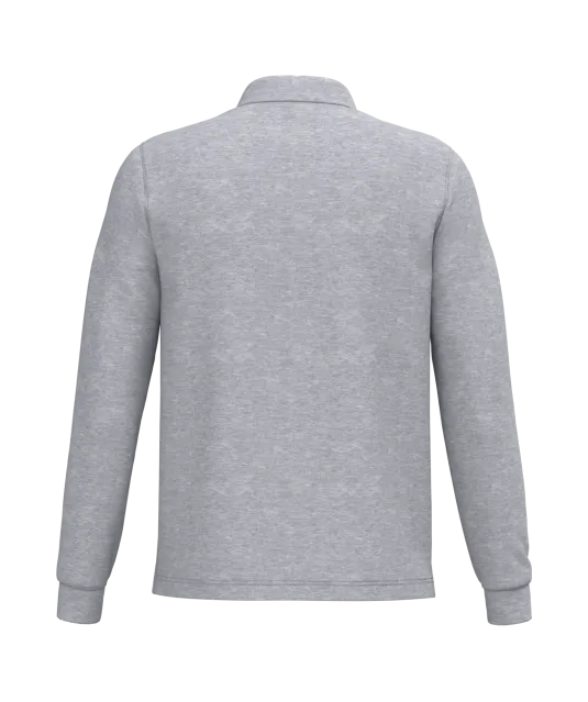 K243 - Polo lange mouwen Oxford Grey