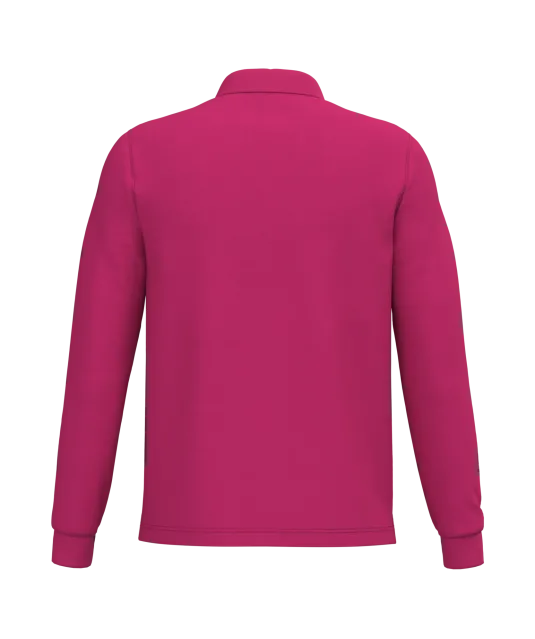 K243 - Polo lange mouwen Fuchsia