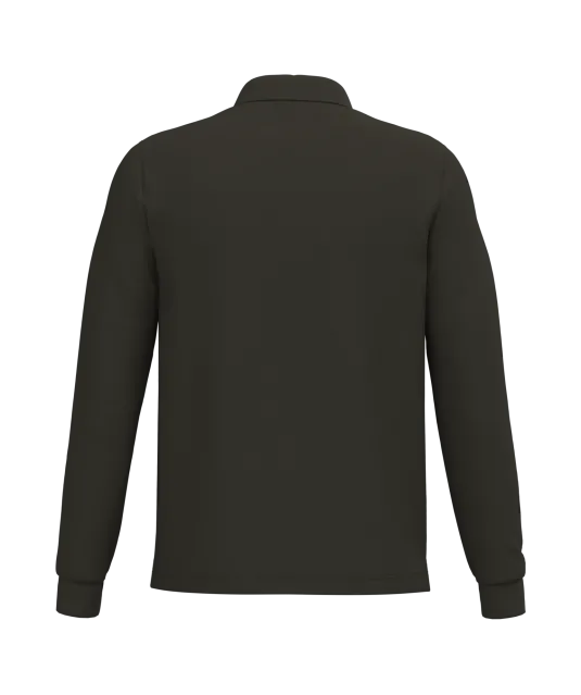 K243 - Polo lange mouwen Dark Khaki