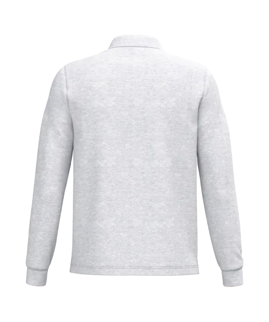 K243 - Polo lange mouwen Ash Heather