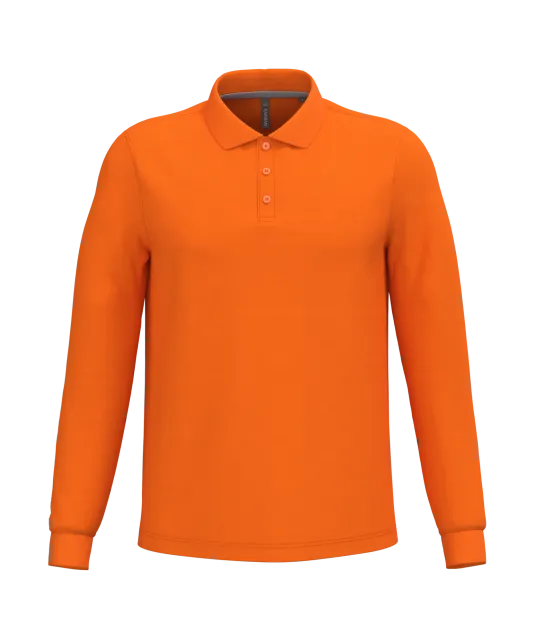 K243 - Polo lange mouwen Orange