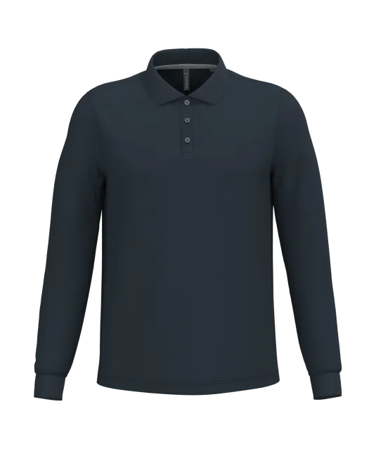 K243 - Polo lange mouwen Navy