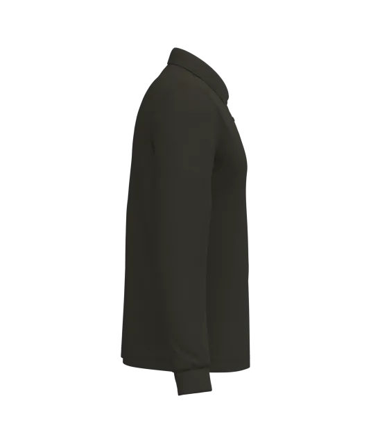 K243 - Polo lange mouwen Dark Khaki