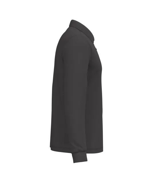 K243 - Polo lange mouwen Dark Grey