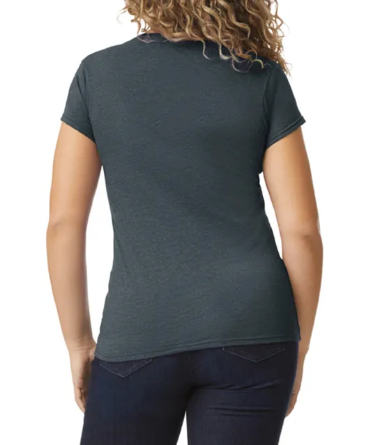 GI64V00L - Softstyle® Fitted Ladies' V-neck T-shirt Dark Heather