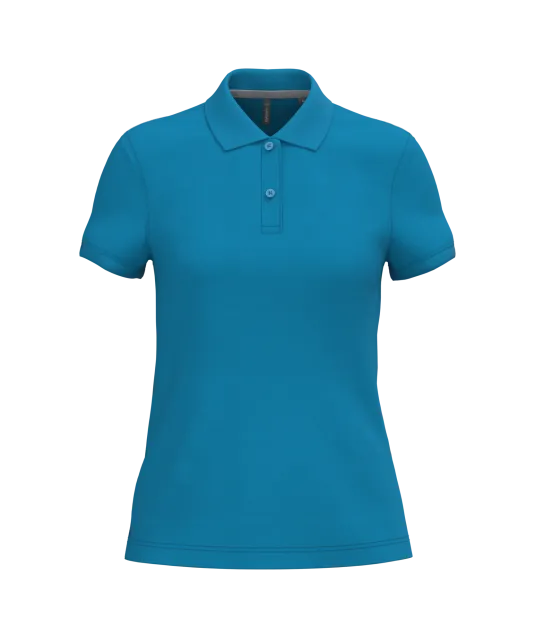 K242 - Damespolo korte mouwen Tropical Blue